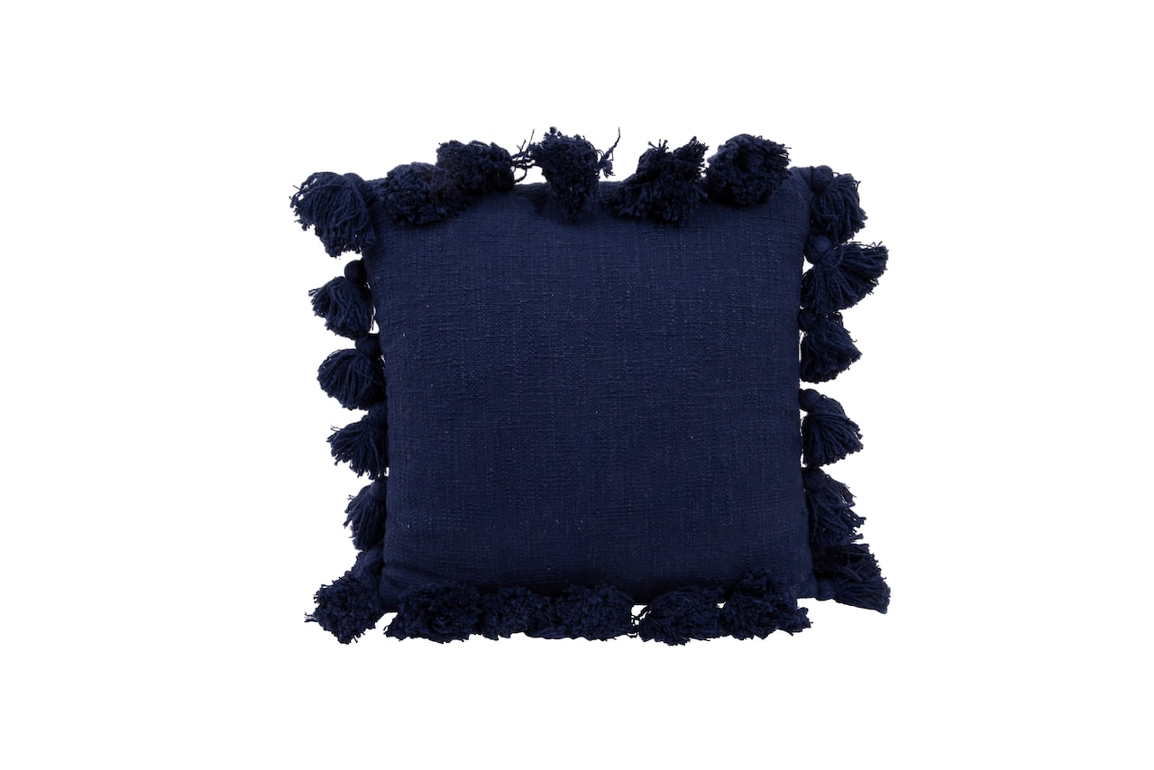 Hello Honey® Woven Cotton Slub Pillow with Tassels
